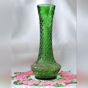 Vintage Randall MCM Emerald Green Glass Bub Vase